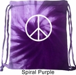 Basic White Peace Tie Dye Bag