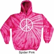 Basic White Peace Tie Dye Hoodie
