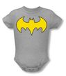 Batgirl Baby Romper Logo DC Comics Athletic Heather  Infant Creeper