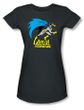 Batgirl Juniors T-shirt - Batgirl Is Hot DC Comics Charcoal Gray