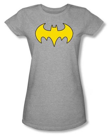 Batgirl Juniors T-shirt - Batgirl Logo Gray Tee