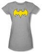 Batgirl Juniors T-shirt - Batgirl Logo Gray Tee