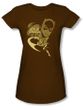 Batgirl Juniors T-shirt - DC Comics Flying Batgirl Brown