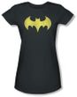 Batgirl Juniors T-shirt - Logo Distressed DC Comics Charcoal Tee