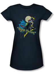 Batgirl Juniors T-shirt - Night Person DC Comics Navy Blue Tee