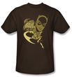 Batgirl T-shirt - DC Comics Flying Batgirl Adult Brown Tee