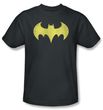 Batgirl T-shirt - Logo Distressed DC Comics Adult Charcoal Tee
