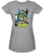 Batman And Robin Juniors T-shirt Heroic Trio Athletic Heather Tee