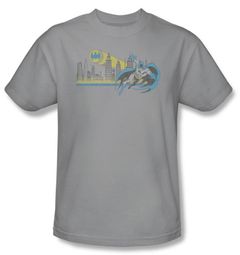 Batman And Robin Kids T-shirt  - Gotham Retro DC Comics Silver Youth