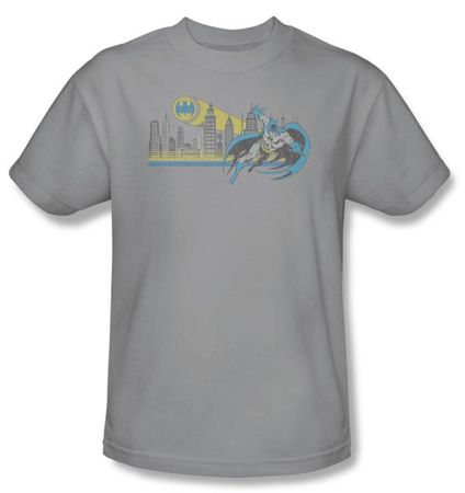 Batman And Robin Kids T-shirt  - Gotham Retro DC Comics Silver Youth