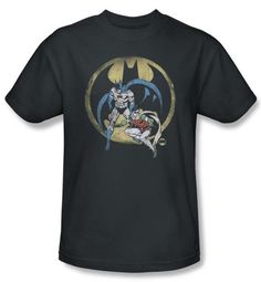 Batman And Robin Kids T-shirt  - Team DC Comics Charcoal Youth