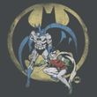 Batman And Robin T-shirt  - Team DC Comics Adult Charcoal