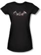 Batman Juniors T-Shirt - Arkham City Bat Fill Black Tee