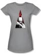 Batman Juniors T-Shirt - Arkham City Bat Triangle Silver Tee