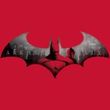 Batman Juniors T-Shirt - Arkham City In The City Red Tee