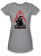 Batman Juniors T-Shirt - Arkham City Obey Order Silver Tee
