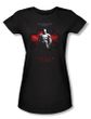 Batman Juniors T-Shirt- Arkham City Standing Strong Black Tee