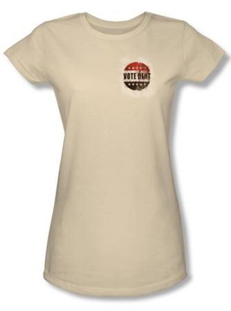 Batman Juniors T-Shirt -Arkham City Vote Dent Natural Tee