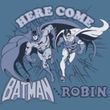 Batman Juniors T-Shirt - Here Come Slate Blue Tee