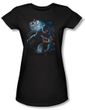 Batman Juniors T-Shirt - Light Of The Moon Black Tee