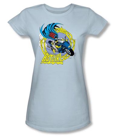Batman Juniors T-Shirt - Motorcycle Blue Tee