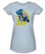 Batman Juniors T-Shirt - Motorcycle Blue Tee