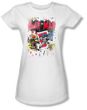 Batman Juniors T-Shirt - Number 11 Distressed White Tee