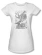Batman Juniors T-Shirt - Pencil Batarang Throw White Tee