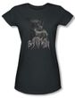 Batman Juniors T-Shirt - Scary Right Hand Charcoal Tee