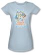 Batman Juniors T-Shirt - Super Powers Light Blue Tee