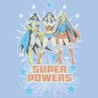 Batman Juniors T-Shirt - Super Powers Light Blue Tee