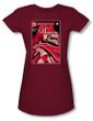 Batman Juniors T-Shirt - Wanted Bat Cardinal Red Tee