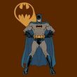 Batman Kids T-Shirt - Arms Akimbo Bats Youth Coffee Brown Tee
