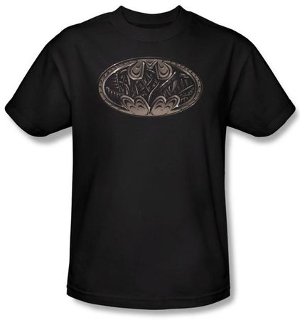 Batman Kids T-Shirt - Bio Mech Bat Shield Youth Black Tee