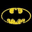 Batman Kids T-Shirt - Classic Logo Distressed Youth Black Tee