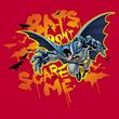 Batman Kids T-Shirt - Don't Scare Me Youth Red Tee