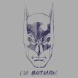 Batman Kids T-Shirt - I'm Batman Youth Athletic Heather Grey Tee