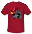 Batman Kids T-Shirt - Lightning Strikes Youth Red Tee
