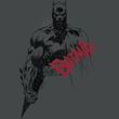 Batman Kids T-Shirt - Sketch Bat Red Logo Youth Charcoal Grey Tee