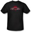 Batman Kids T-Shirt - Steel Flames Logo Youth Black Tee