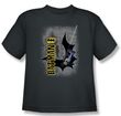 Batman Kids T-Shirt - Swing Into Action Youth Charcoal Tee