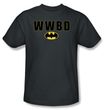 Batman Kids T-Shirt - WWBD Bat Logo Youth Charcoal Grey Tee