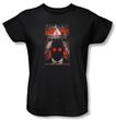 Batman Ladies T-Shirt - Arkham City Obey Order Poster Black Tee