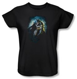 Batman Ladies T-Shirt - Bat Cave Black Tee