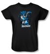 Batman Ladies T-Shirt - Blue and Grey Black Tee