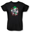 Batman Ladies T-Shirt - Four Of A Kind Black Tee