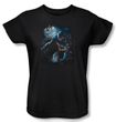 Batman Ladies T-Shirt - Light Of The Moon Black Tee