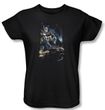 Batman Ladies T-Shirt - Perched Black Tee
