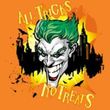 Batman T-Shirt - All Tricks No Treats Adult Orange Tee