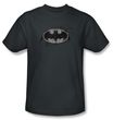 Batman T-Shirt - Arcane Bat Logo Adult Charcoal Gray Tee